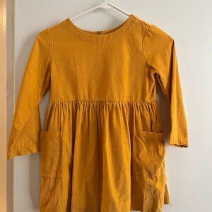 Yellow Corduroy Hanna Andersson Dress, Size 6/7